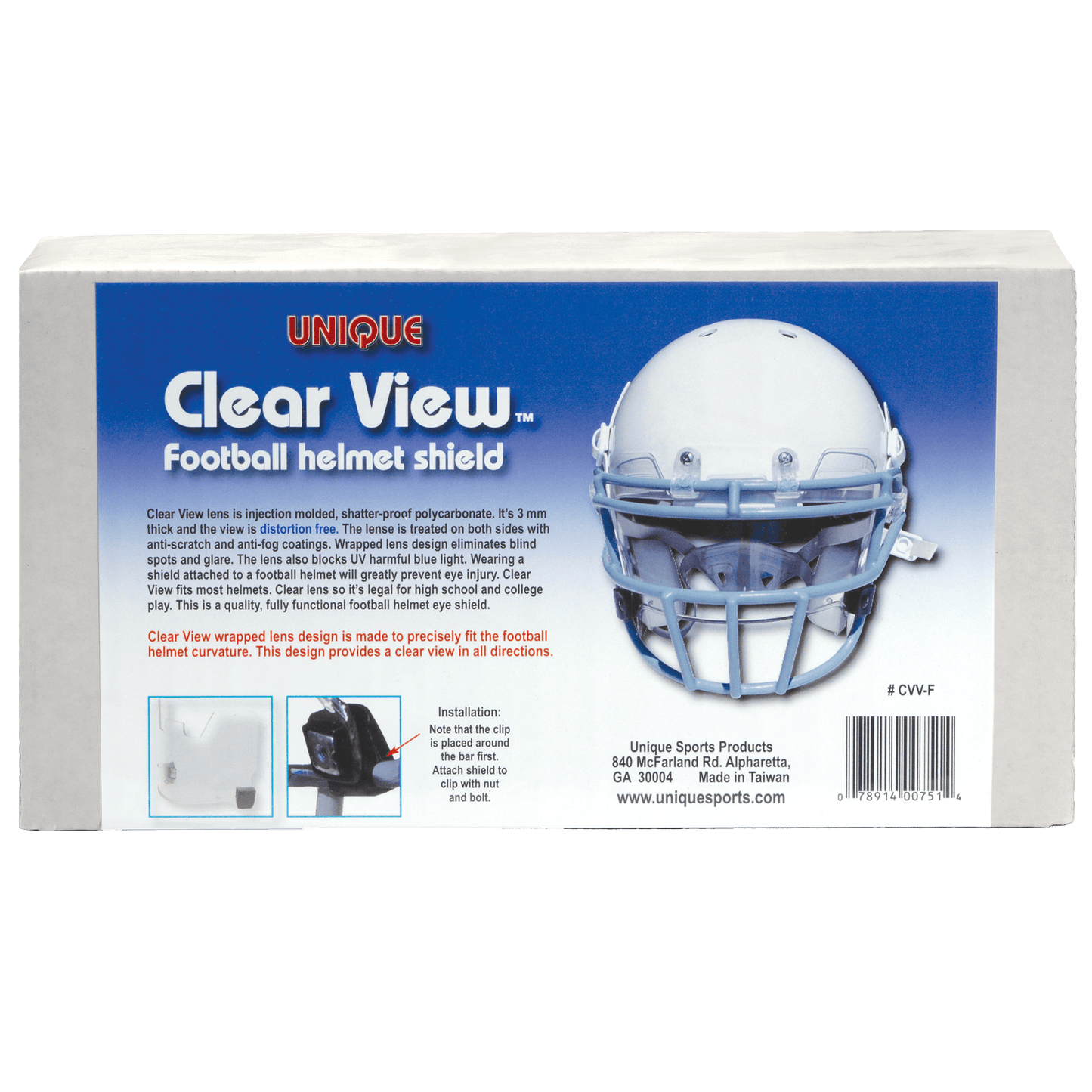 Unique Sports Football Eye Shield - Youth - Clear